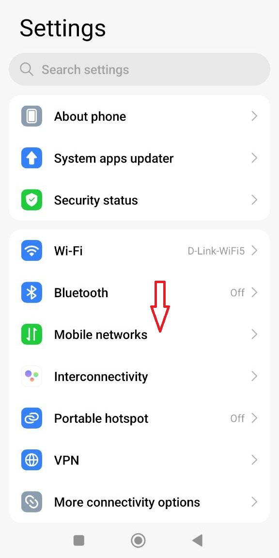 انتخاب Mobile network
